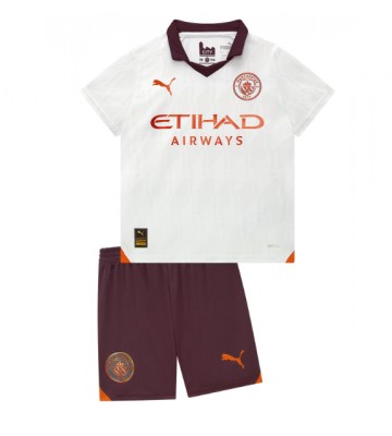 Maillot de foot Manchester City Extérieur enfant 2023-24 Manches Courte (+ pantalon court)